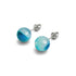 Blauer Linienachat | 925er Sterlingsilber | Edelstein-Ohrstecker