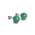 Grüne Jade | 925er Sterlingsilber | Edelstein-Ohrstecker