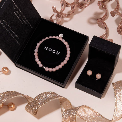 Rosa Aventurin | 925er Sterlingsilber | Edelstein-Ohrstecker