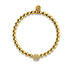 Pfote | 925er Sterlinggold Vermeil | Armband mit CZ-Diamanten und Welpen-Print