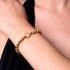 Pfote | 925er Sterlinggold Vermeil | Armband mit CZ-Diamanten und Welpen-Print