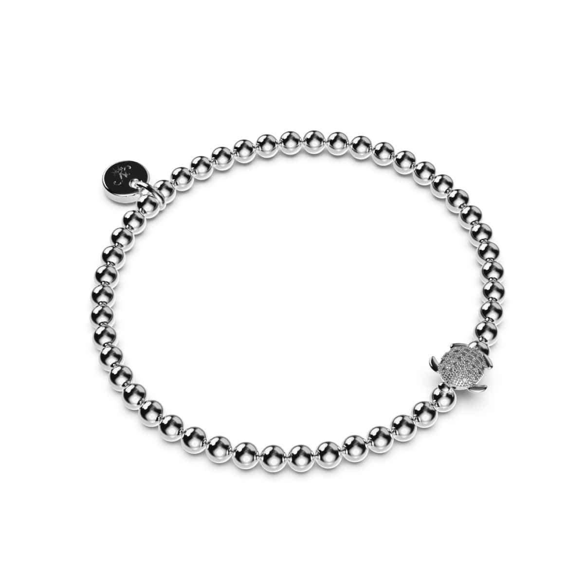 Tortuga | 925 Sterling Silber | CZ Diamant Meeresschildkröten Armband