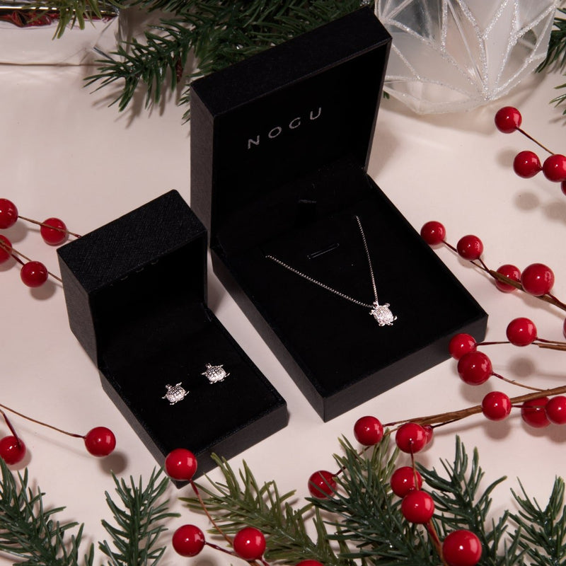 Tortuga | 925er Sterlingsilber | CZ-Diamant-Meeresschildkröten-Ohrringe