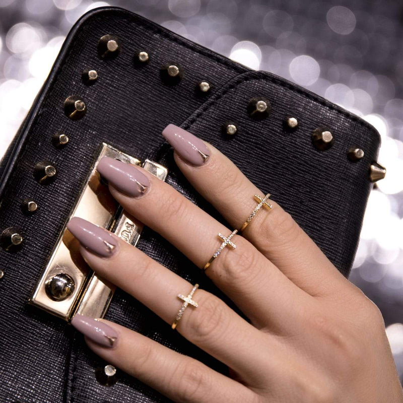 Gesegnet | Gold Vermeil | CZ Diamant Kreuz Ring