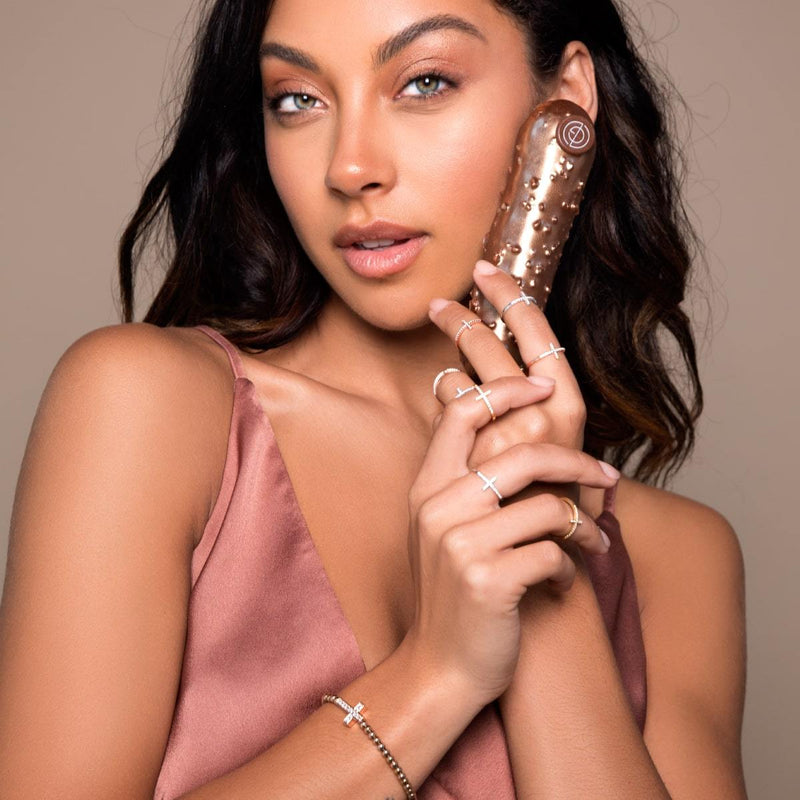 Gesegnet | Roségold Vermeil | CZ Diamant Kreuz Ring