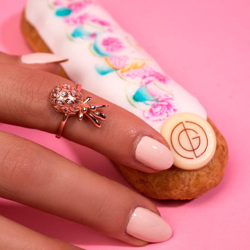 Pina Colada | Roségold Vermeil | Ananasring mit Zirkonia-Diamanten