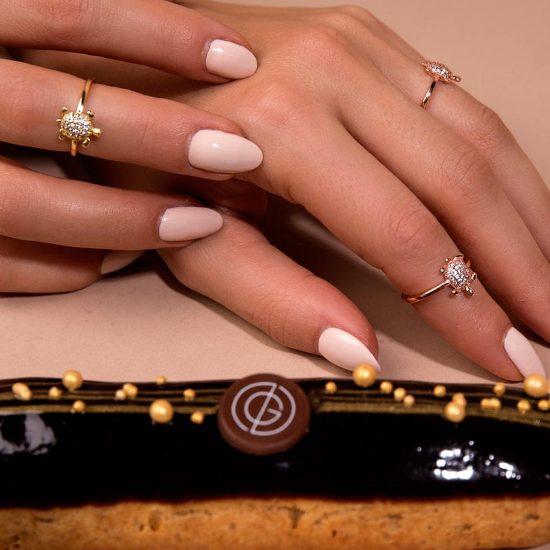 Tortuga | Roségold Vermeil | CZ Diamant Meeresschildkrötenring