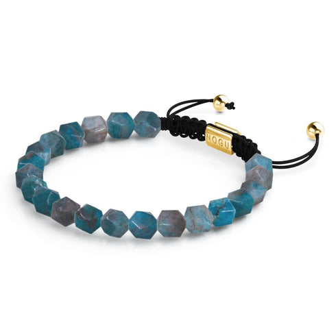Apatit x Gold | Makramee-Perlenarmband