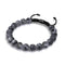 Blaubeer-Spektrolith x Rotguss | Makramee-Perlenarmband