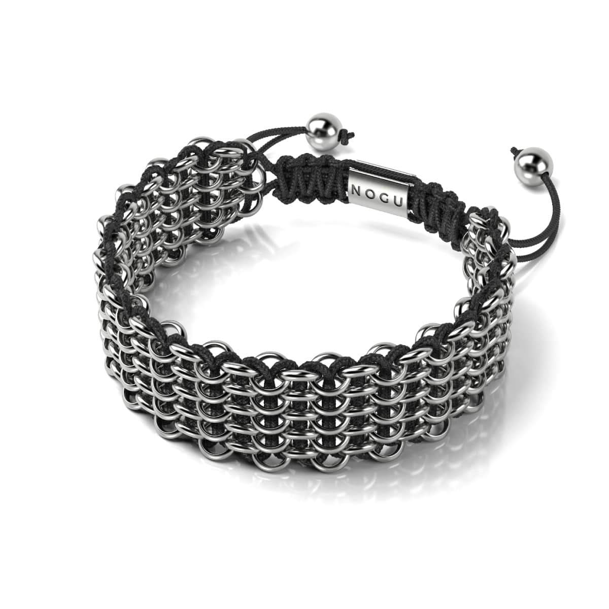 Panda Links | Deluxe Kismet Armband | Schwarz x Silber