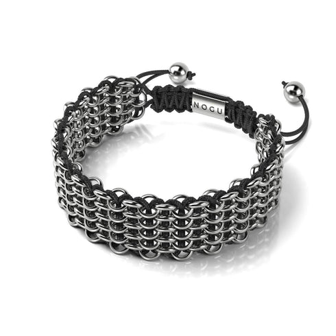 Panda Links | Deluxe Kismet Armband | Schwarz x Silber