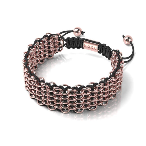 Tiger Links | Deluxe Kismet Armband | Schwarz x Roségold