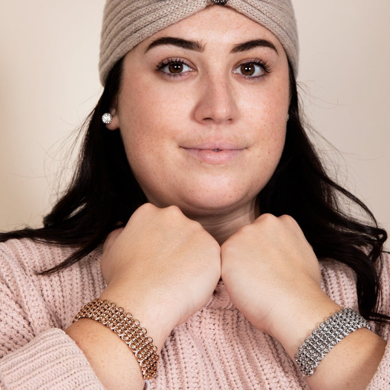 Weiße Nashorn-Glieder | Deluxe Kismet Armband | Weiß x Silber