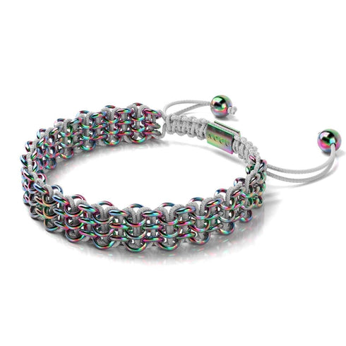 Chamäleon-Links | Original Kismet Armband | Weiß x Einhorn Silber