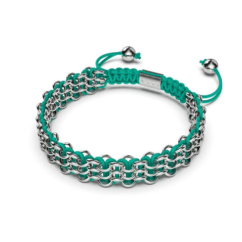 Supreme Kismet Links Armband | Silber | Blaugrün