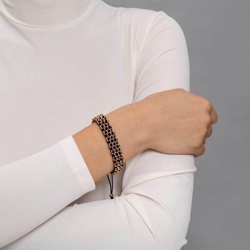 Tiger Links | Original Kismet Armband | Schwarz x Roségold