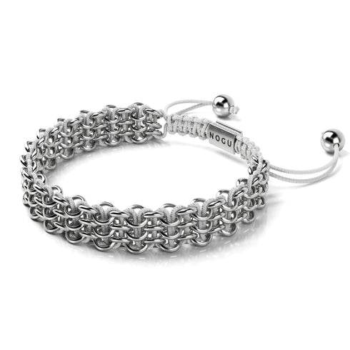 Weiße Nashorn-Glieder | Original Kismet Armband | Weiß x Silber