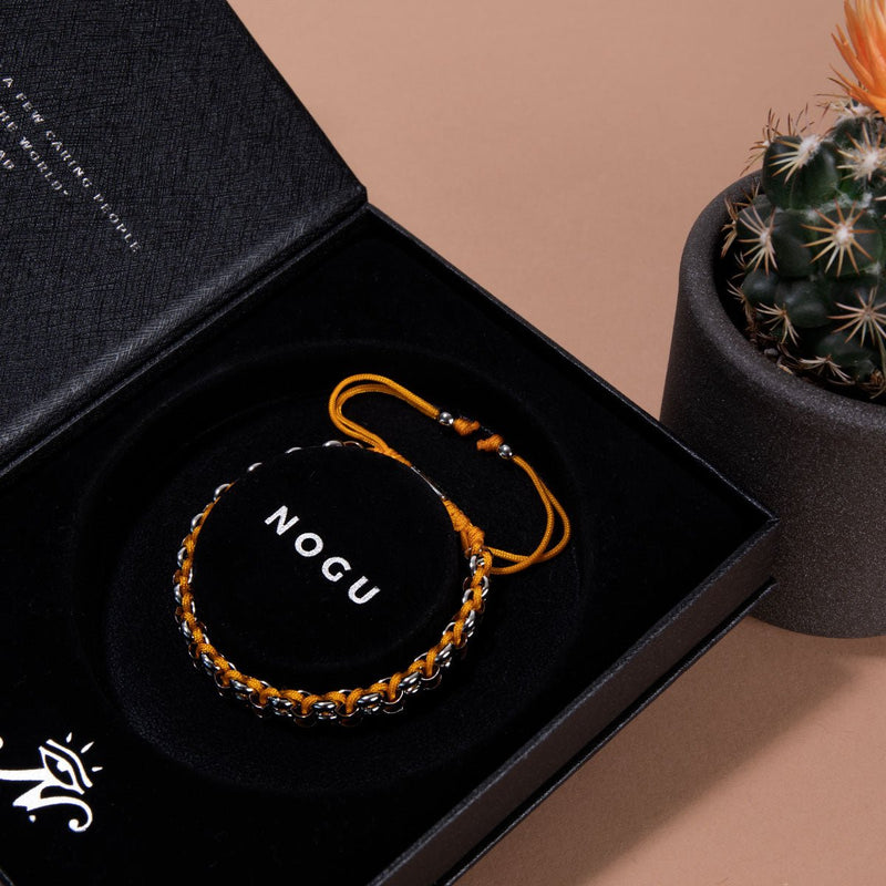 Camel Links | Mini Kismet Armband | Orange x Silber