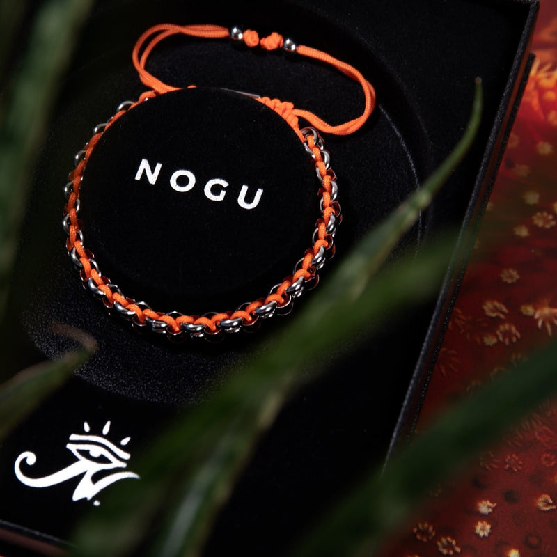 Clownfisch-Glieder | Mini-Kismet-Armband | Neonorange x Silber