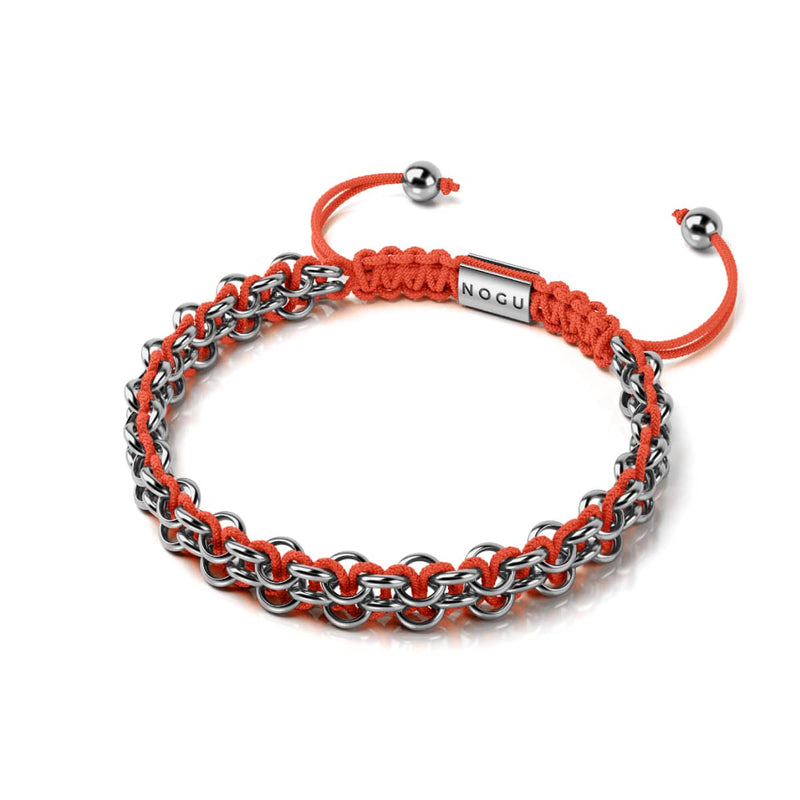 Flamingo-Glieder | Mini-Kismet-Armband | Rosa x Silber