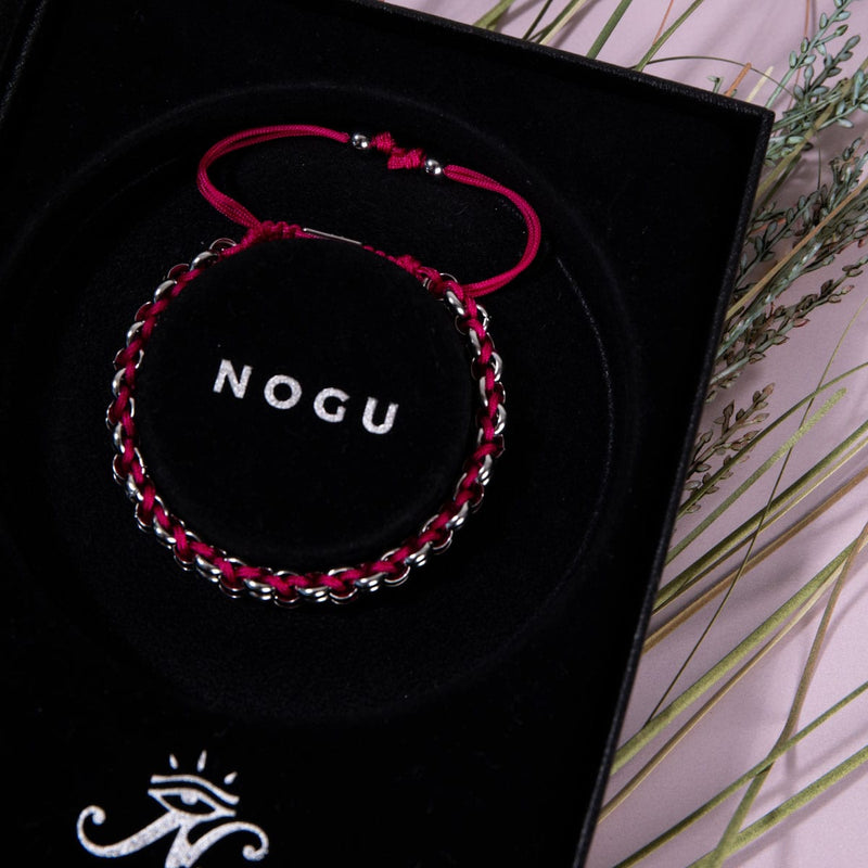 Hippo Links | Mini Kismet Armband | Fuchsia x Silber