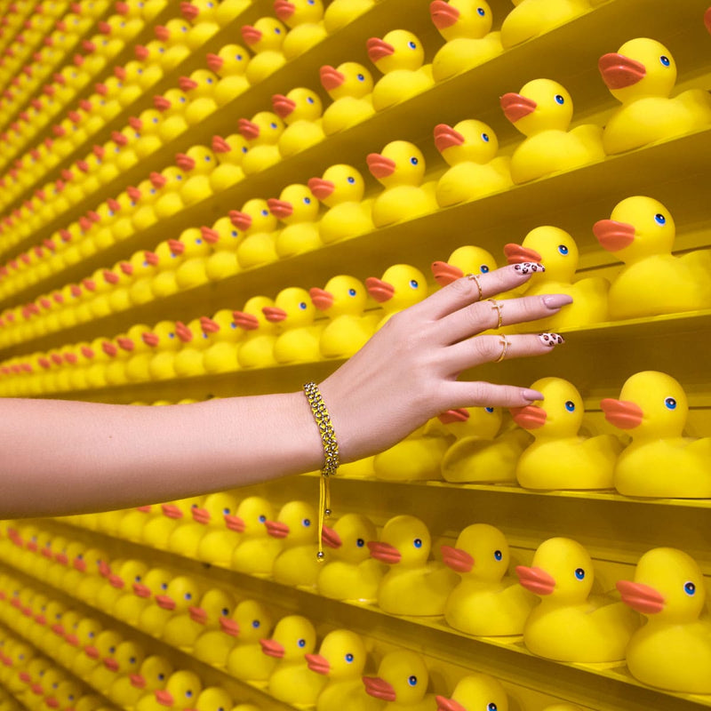 Känguru-Glieder | Mini-Kismet-Armband | Gelb x Silber