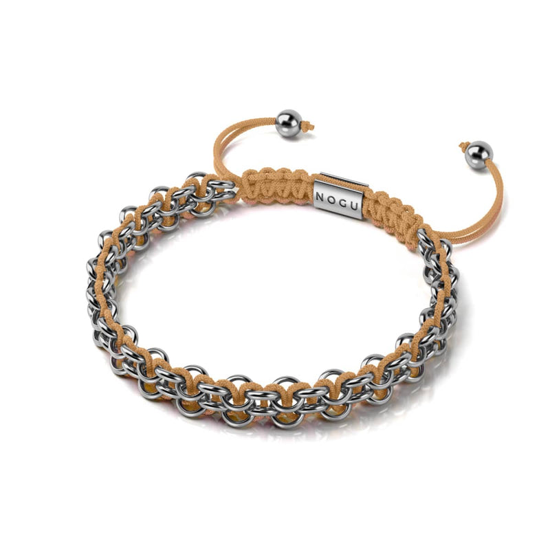 Lemur Links | Mini Kismet Armband | Pfirsich x Silber