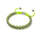 Lama-Links | Mini-Kismet-Armband | Neongelb x Silber