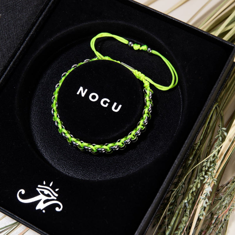 Lama-Links | Mini-Kismet-Armband | Neongelb x Silber