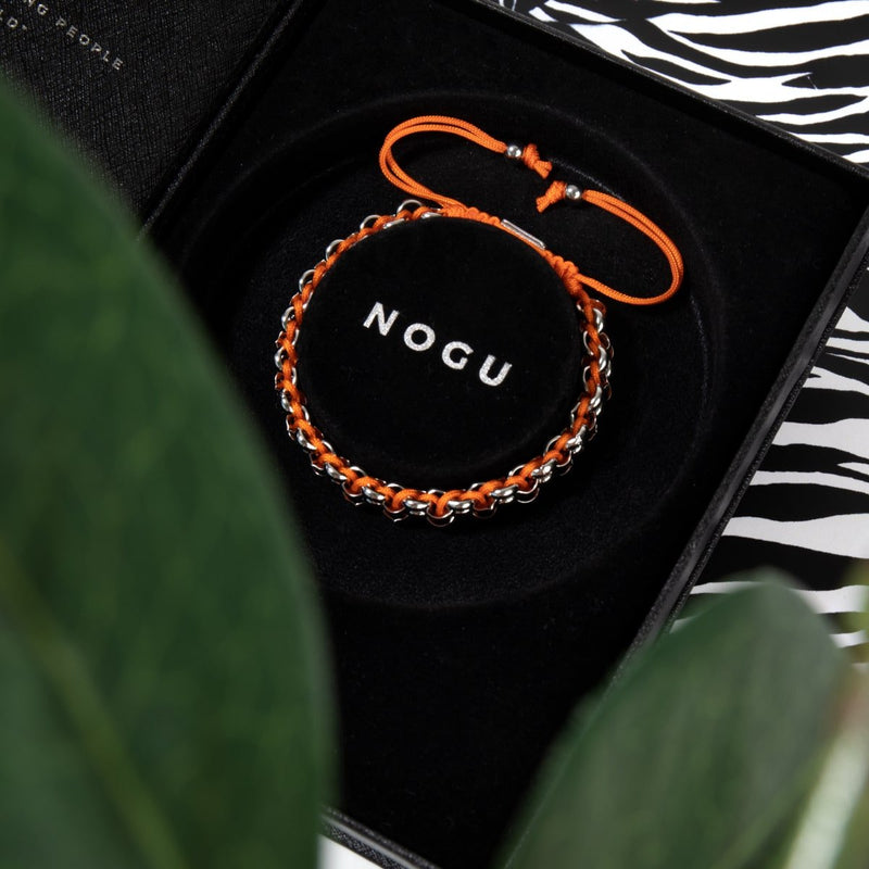 Orang-Utan-Glieder | Mini-Kismet-Armband | Orange x Silber