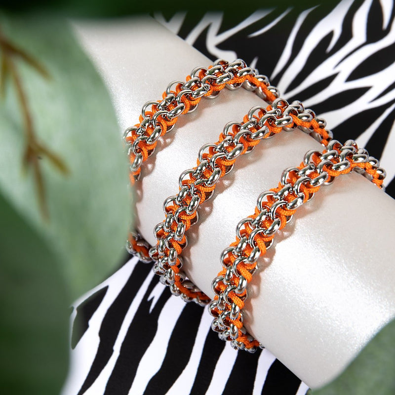 Orang-Utan-Glieder | Mini-Kismet-Armband | Orange x Silber
