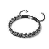 Panda Links | Mini Kismet Armband | Schwarz x Silber