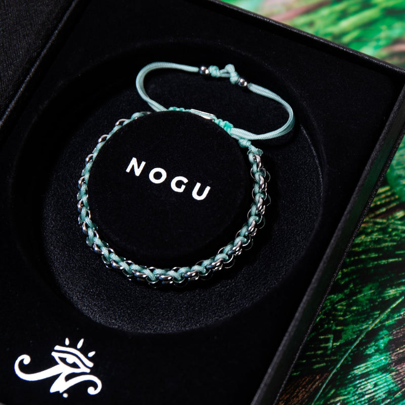 Pfauenglieder | Mini-Kismet-Armband | Blaugrün x Silber