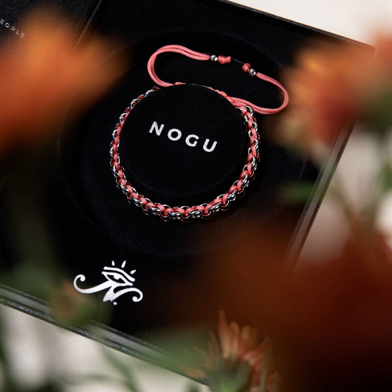 Pinguin-Glieder | Mini-Kismet-Armband | Koralle x Silber