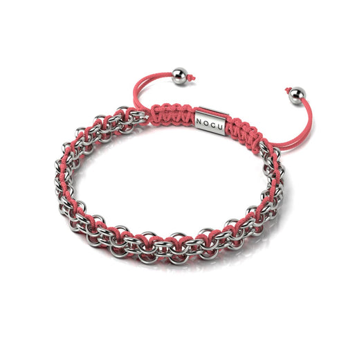Pinguin-Glieder | Mini-Kismet-Armband | Koralle x Silber