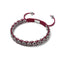 Rotfuchs-Glieder | Mini-Kismet-Armband | Burgunderrot x Silber