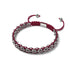 Rotfuchs-Glieder | Mini-Kismet-Armband | Burgunderrot x Silber