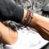 Rotfuchs-Glieder | Mini-Kismet-Armband | Burgunderrot x Silber