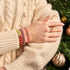 Rote Panda-Glieder | Mini-Kismet-Armband | Rot x Silber