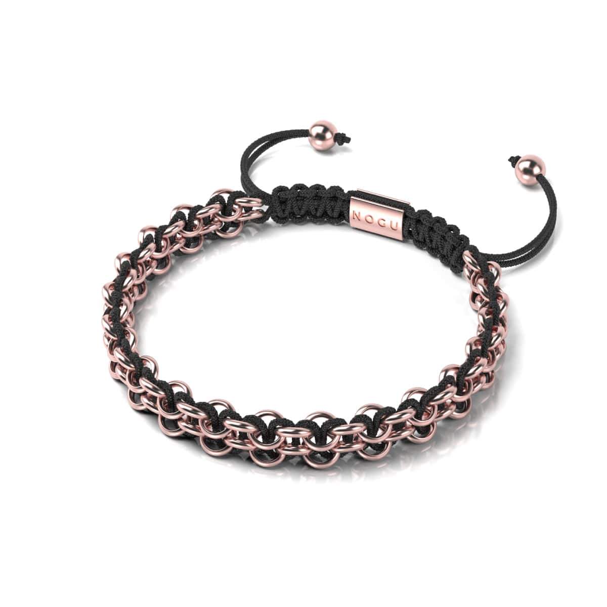 Tiger Links | Mini Kismet Armband | Schwarz x Roségold