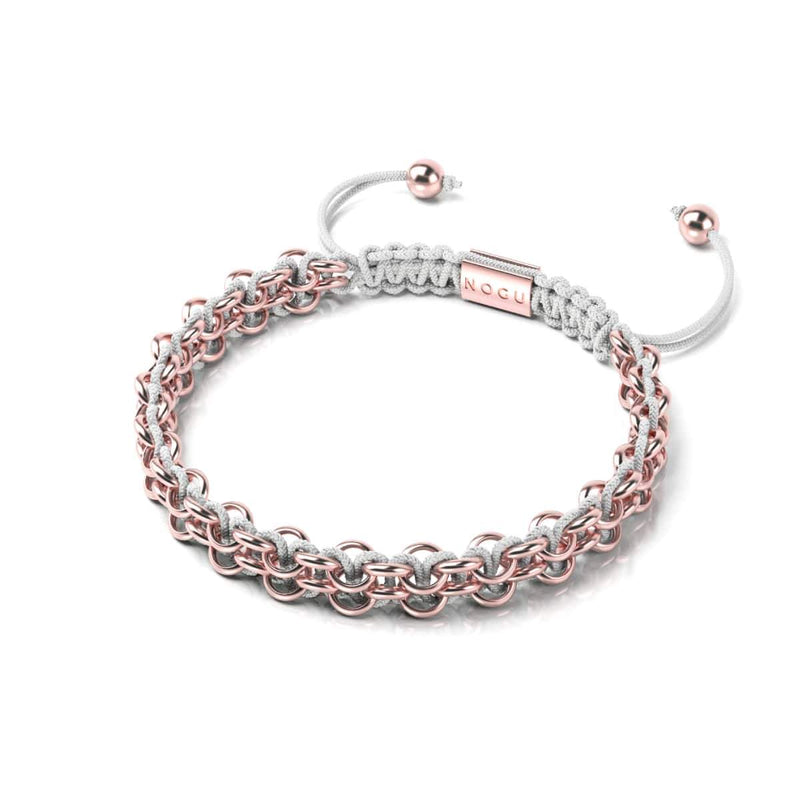 Baumfaultier-Glieder | Mini-Kismet-Armband | Weiß x Roségold