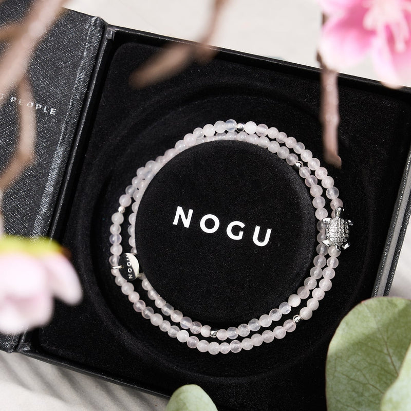 Rosenquarz | Silber | Tortuga Edelsteinwickel