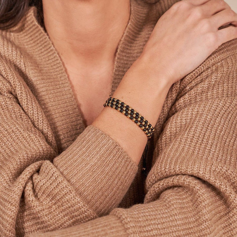 Trinity | Gold x Rotguss | Dreireihiges Armband