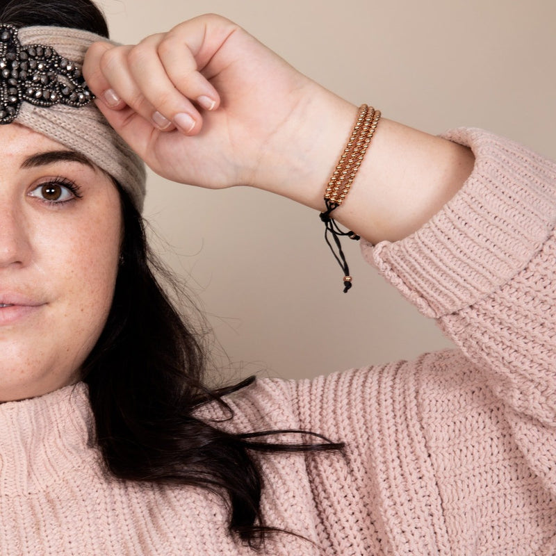 Dreifaltigkeit | Roségold | Dreireihiges Armband