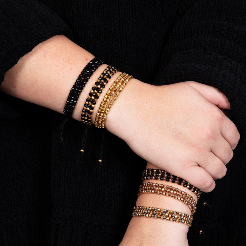 Dreifaltigkeit | Silber x Gold x Roségold | Dreireihiges Armband