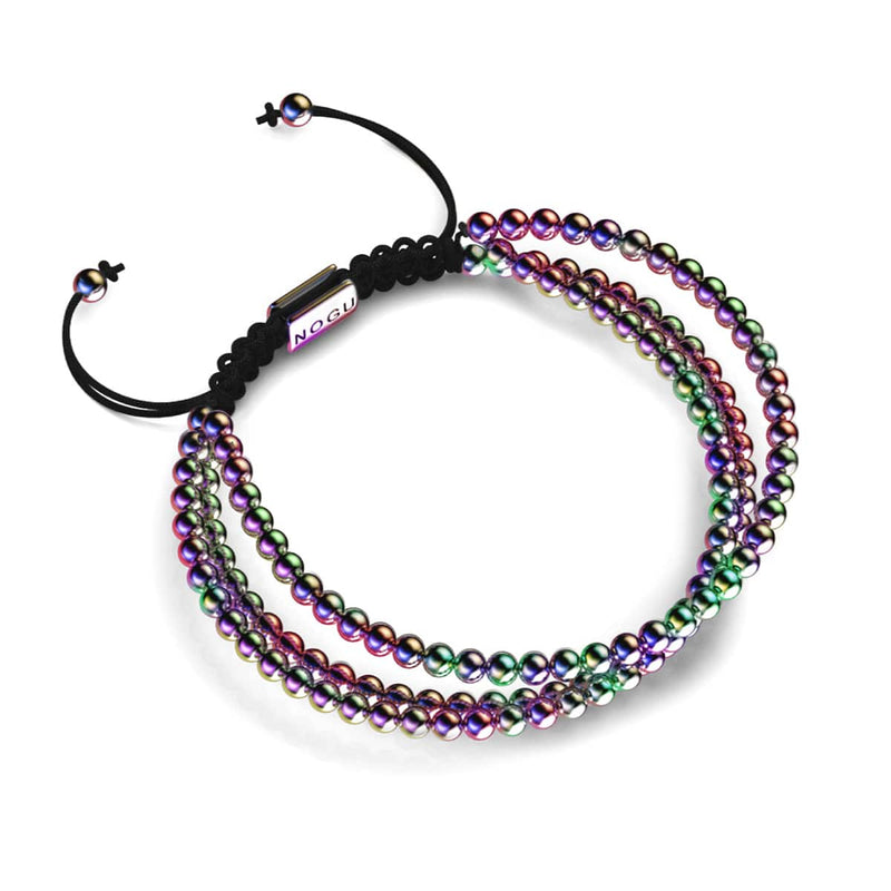 Dreifaltigkeit | Einhorn Silber x Schwarz | Dreireihiges Armband