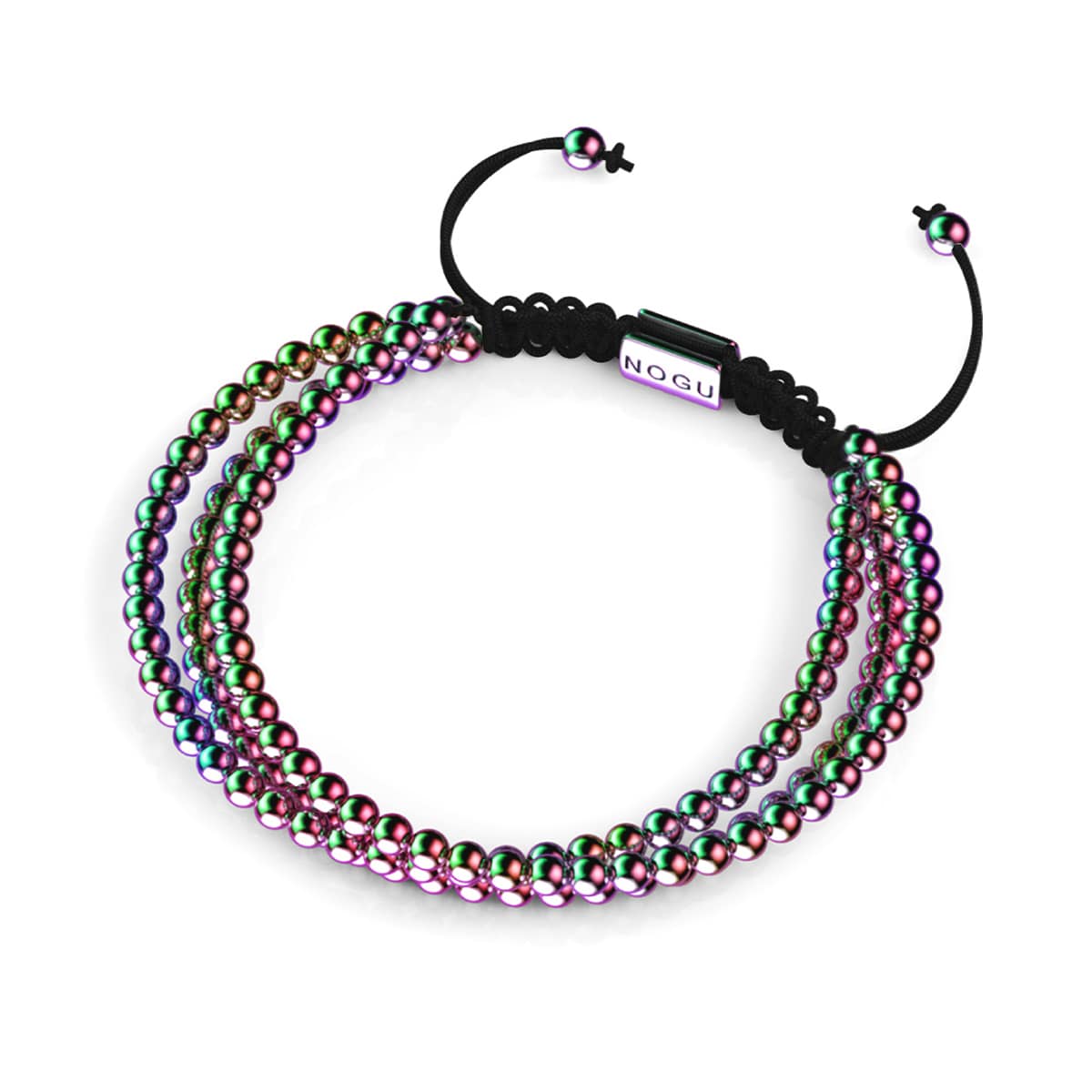 Dreifaltigkeit | Einhorn Silber x Schwarz | Dreireihiges Armband