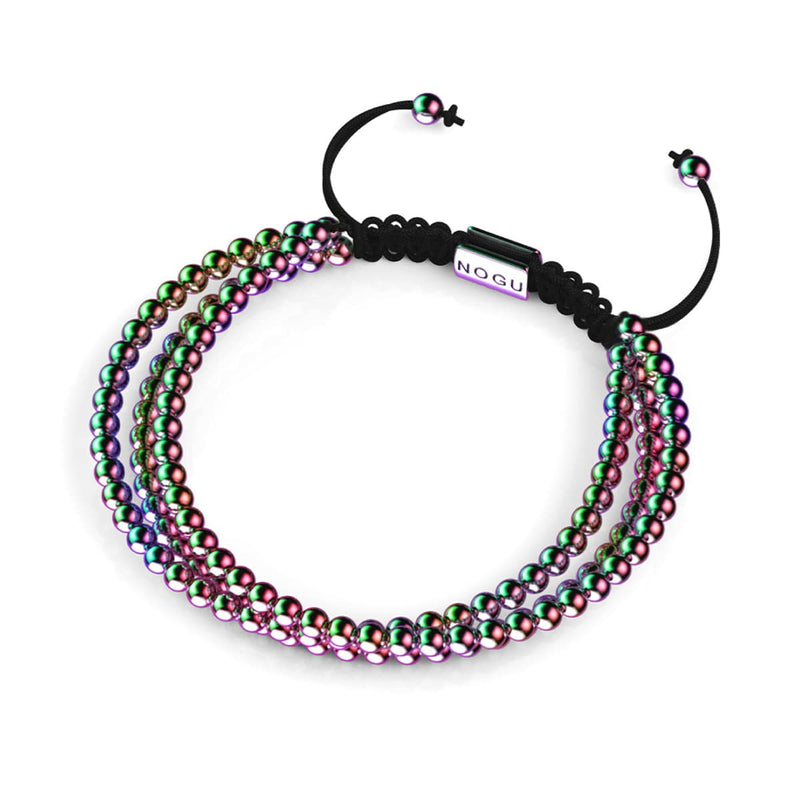 Dreifaltigkeit | Einhorn Silber x Schwarz | Dreireihiges Armband