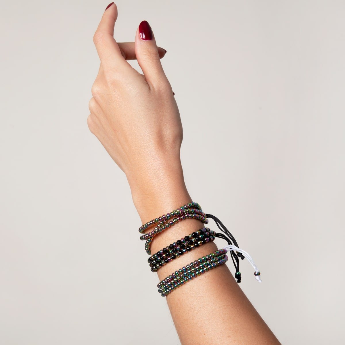 Dreifaltigkeit | Einhorn Silber x Schwarz | Dreireihiges Armband