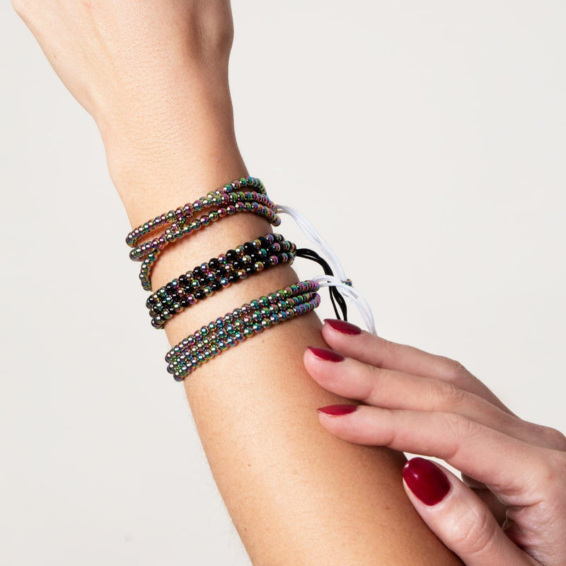 Dreifaltigkeit | Einhorn Silber x Weiß | Dreireihiges Armband